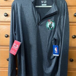 NBA Boston Celtics Charcoal Quarter-Zip Sweatshirt